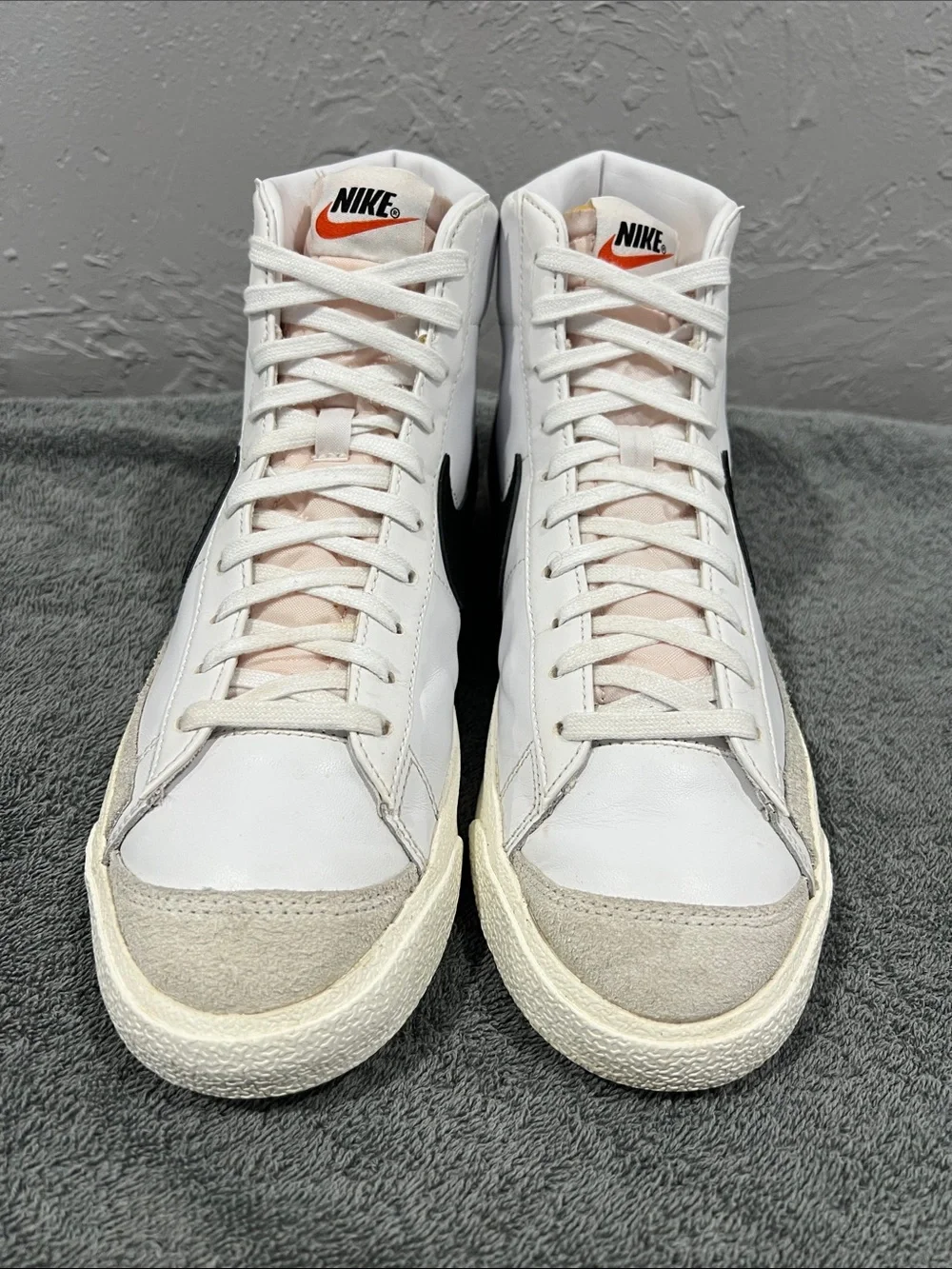 🔥🔥 NIKE BLAZER MID '77 SNEAKER SHOES WHITE/ BLACK Men Size 10 - EXCELLENT 🔥🔥